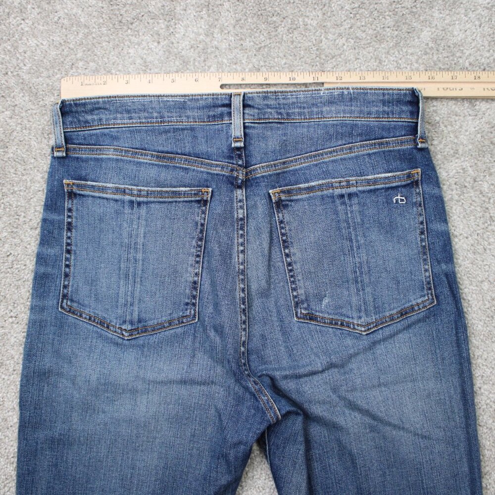 Rag & Bone Jeans Womens 30x30 Blue Nina High-Rise Skinny Button Fly Raw Hem - Picture 6 of 12